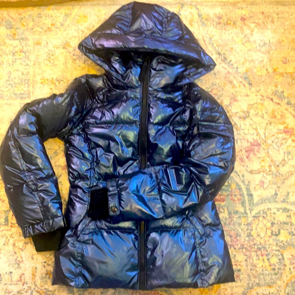 S13 irredescent puffer coat